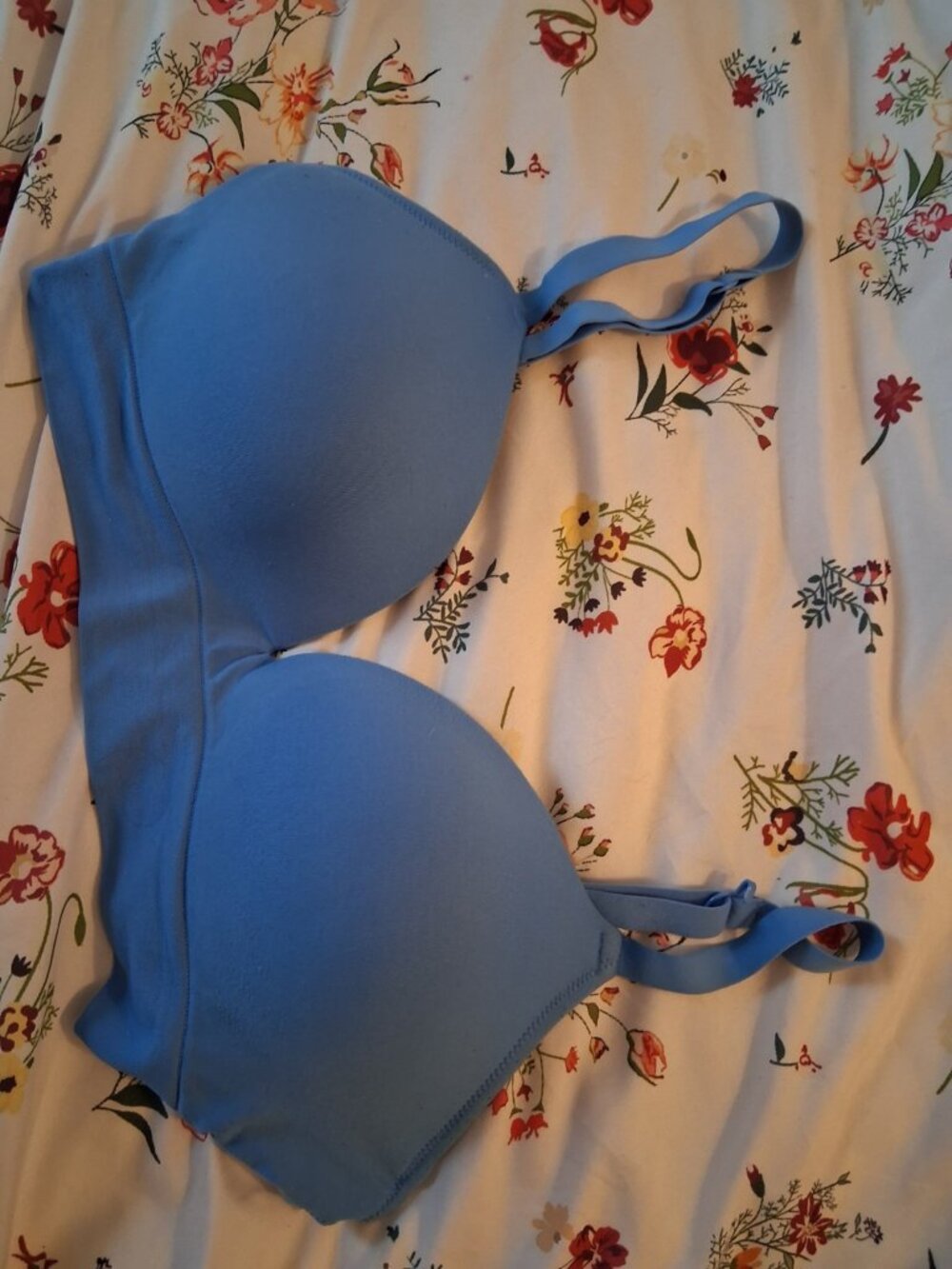 No Boundaries Blue T-Shirt Bra Size XL Smooth Full Coverage